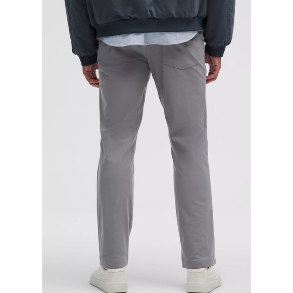 Lululemon ABC Classic-Fit 5 Pocket Pant Warpstreme Stretch Gray W36 - Picture 3 of 14